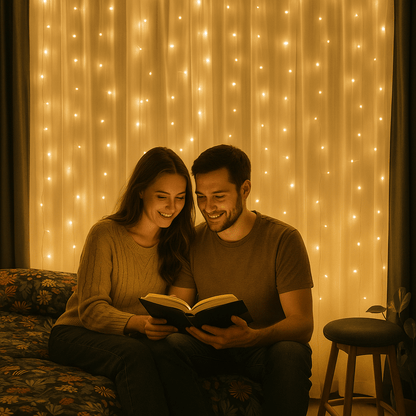 Magična LED zavjesa 3 x 2 metra – – Žuta 3 x 2 metra – slika 10