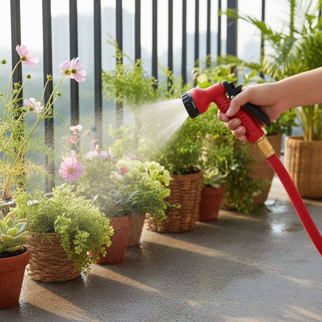 Magicno Rastezljivo Vrtno Crijevo 30 metara sa Raspršivačem – Oprema za vrt – Crvena 100 FT (30m) – slika 5