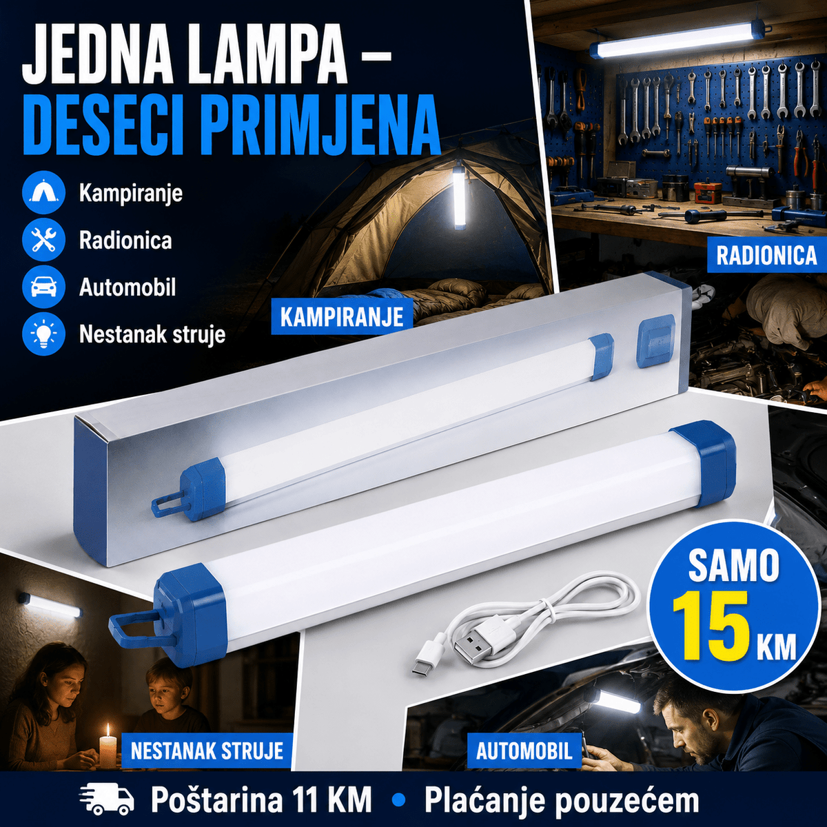 Magnetna LED Lampa 50 cm – – – slika 7