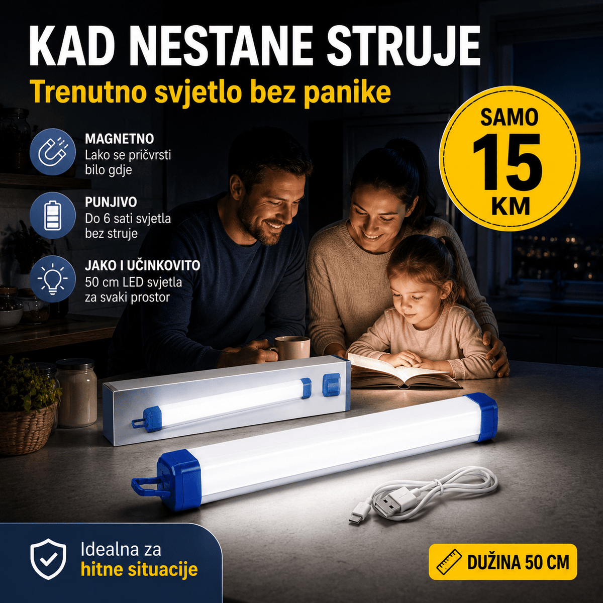 Magnetna LED Lampa 50 cm – – – slika 6