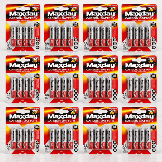 Maxday AA R6 Carbon baterije 1,5 V – 48 komada – Maxday AA Carbon baterije 48 komada – – slika 1