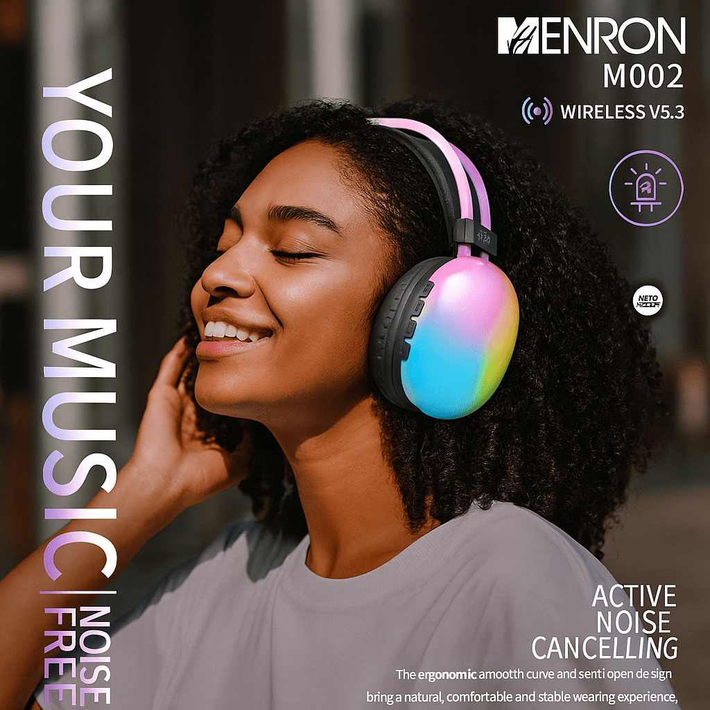 Menron Bežične RGB Slušalice - SAMO KLIKNI