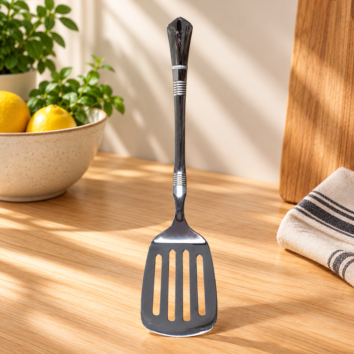 Metalna kuhinjska lopatica s prorezima 26,5 cm – lifestyle