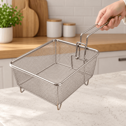 Metalna korpa za prženje 20 cm – Korpe za prženje – Pravougaona – slika 3