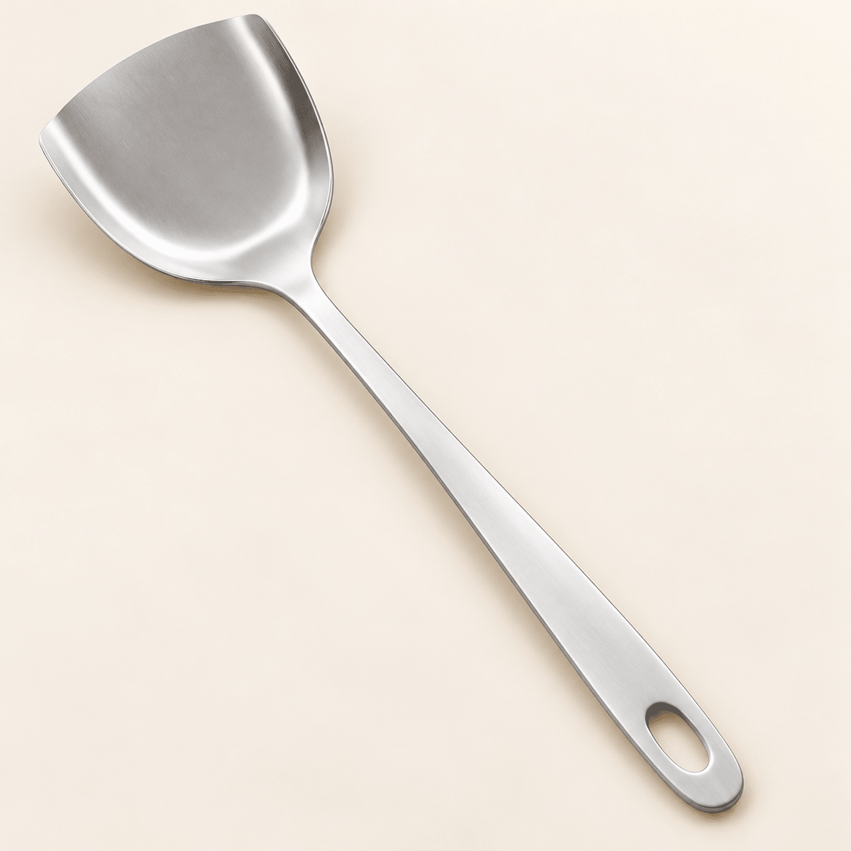 Metalna kuhinjska lopatica s punom glavom – 38 × 10 cm – Metalne kuhinjske lopatice – – slika 1