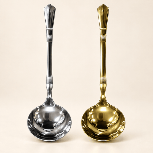Metalna kutlača 26,5 cm – Kuhinjski pribor – Srebrna – slika 1