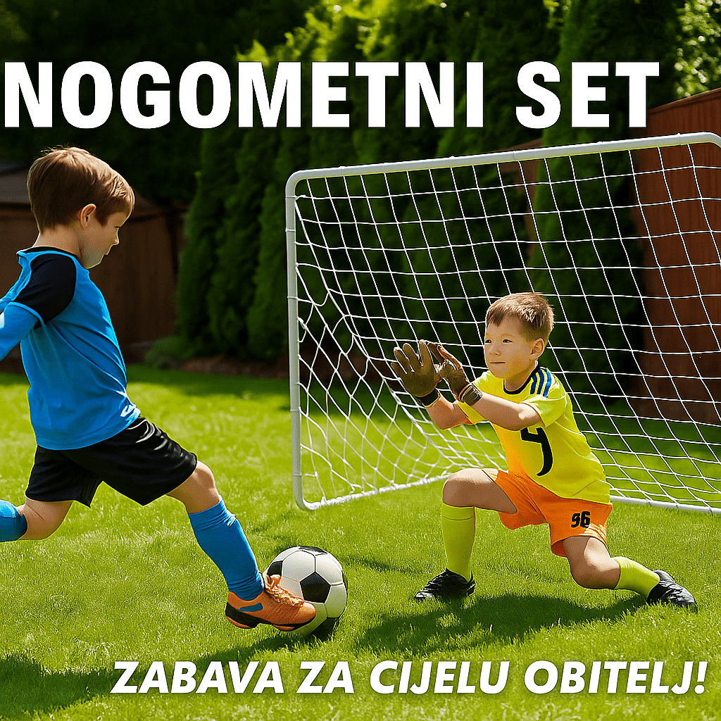 Metalni Nogometni Set Za Djecu – – 240 x 147 cm – slika 1