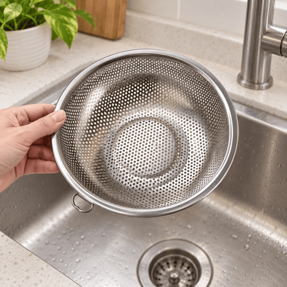 Metalno cjedilo s rupicama – Cjedila – 16,5 cm – slika 3