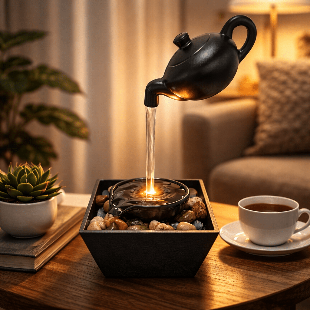 Mini LED fontana Lebdeći čajnik – – – slika 1