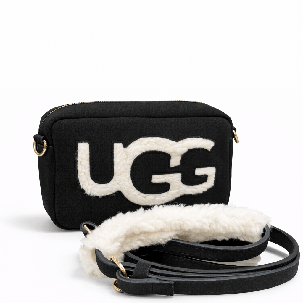 Mini Torba s Plišanim Detaljima – – Crna – slika 2