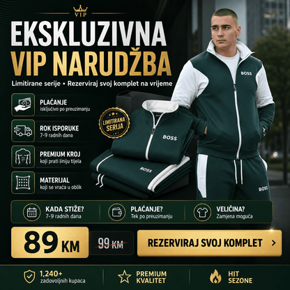 Moderna Muška Trenerka u Zelenoj i Bijeloj Boji – Muška odjeća – S – slika 3