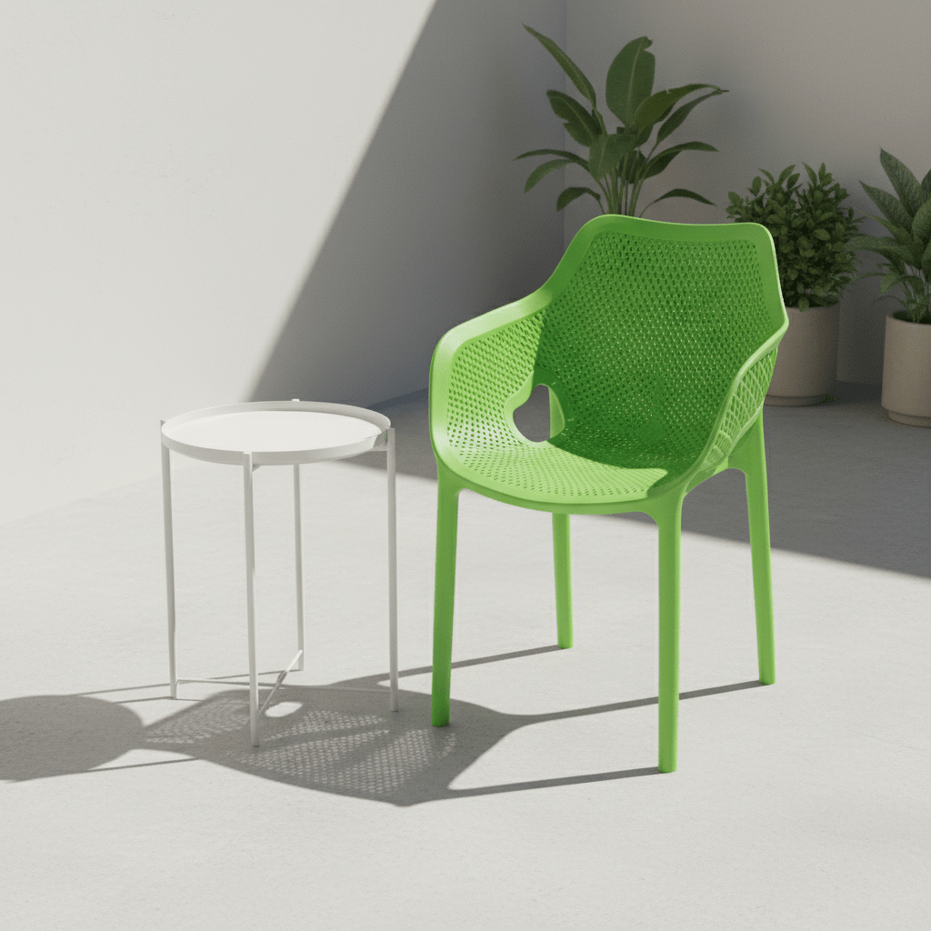 Moderna Plastična Stolica Heniver - Zelena – Stolica – Zelena – slika 2