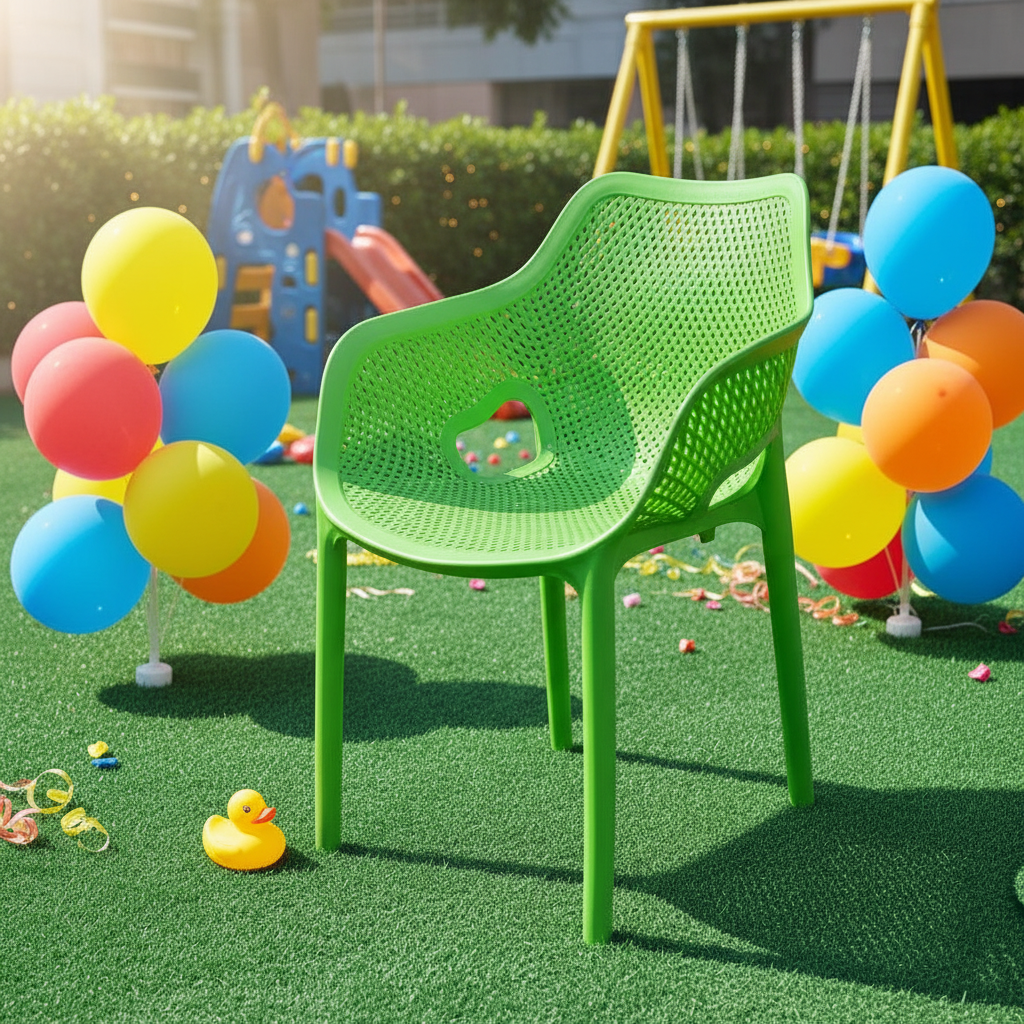 Moderna Plastična Stolica Heniver - Zelena – Stolica – Zelena – slika 5