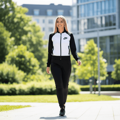 Moderna Ženska Trenirka – Ženske Trenirke – M Crno - Bijela – slika 2