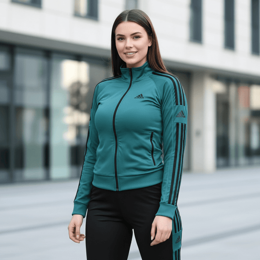 Moderna Ženska Trenirka Komplet - Zeleno - crna – Ženske trenirke – M Zeleno - crna – slika 1