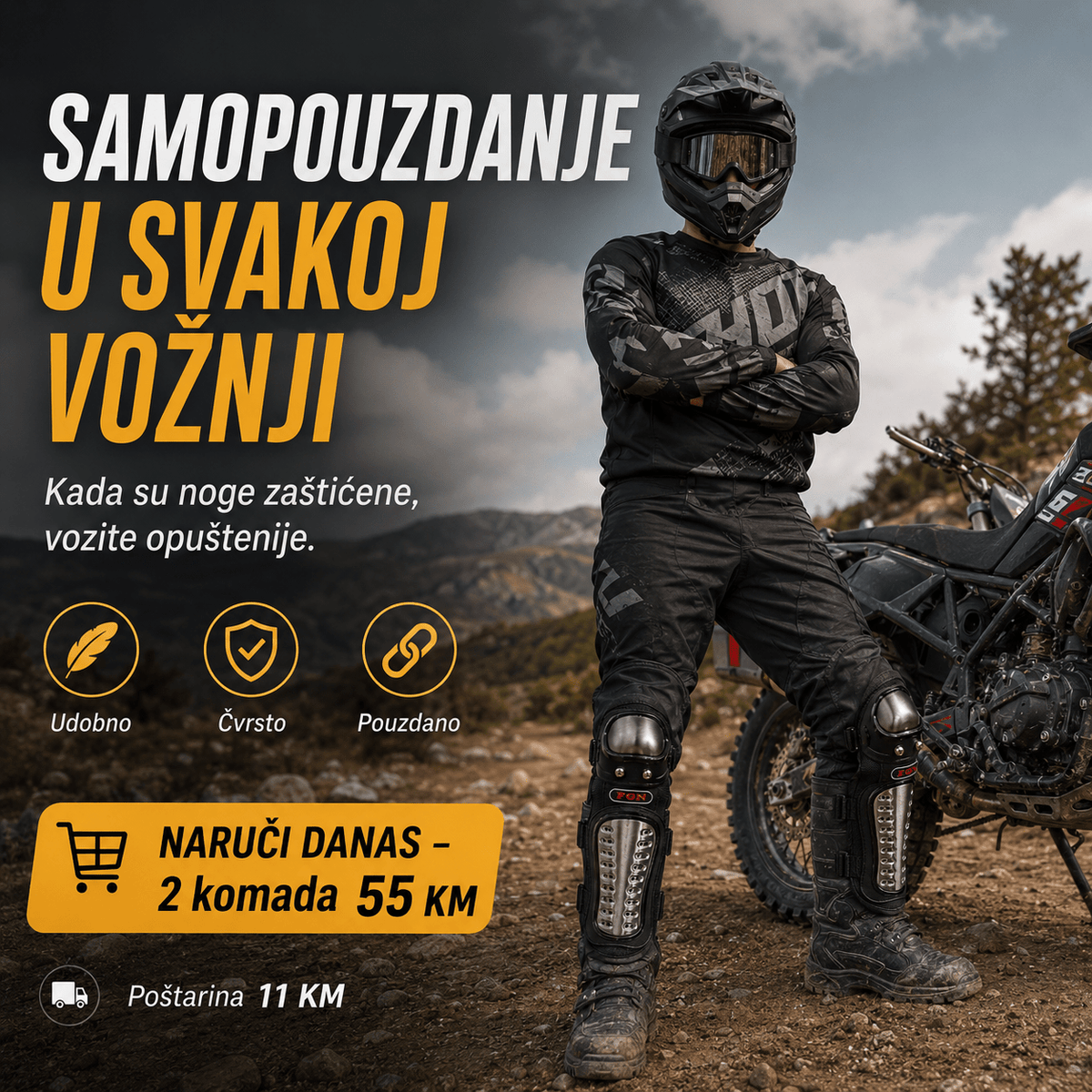 Motociklistički Štitnici za Koljena – – – slika 4