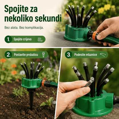 Multifunkcionalna 360° Prskalica za Zalijevanje Vrtova – Uređenje Bašte i Dvorišta – – slika 5