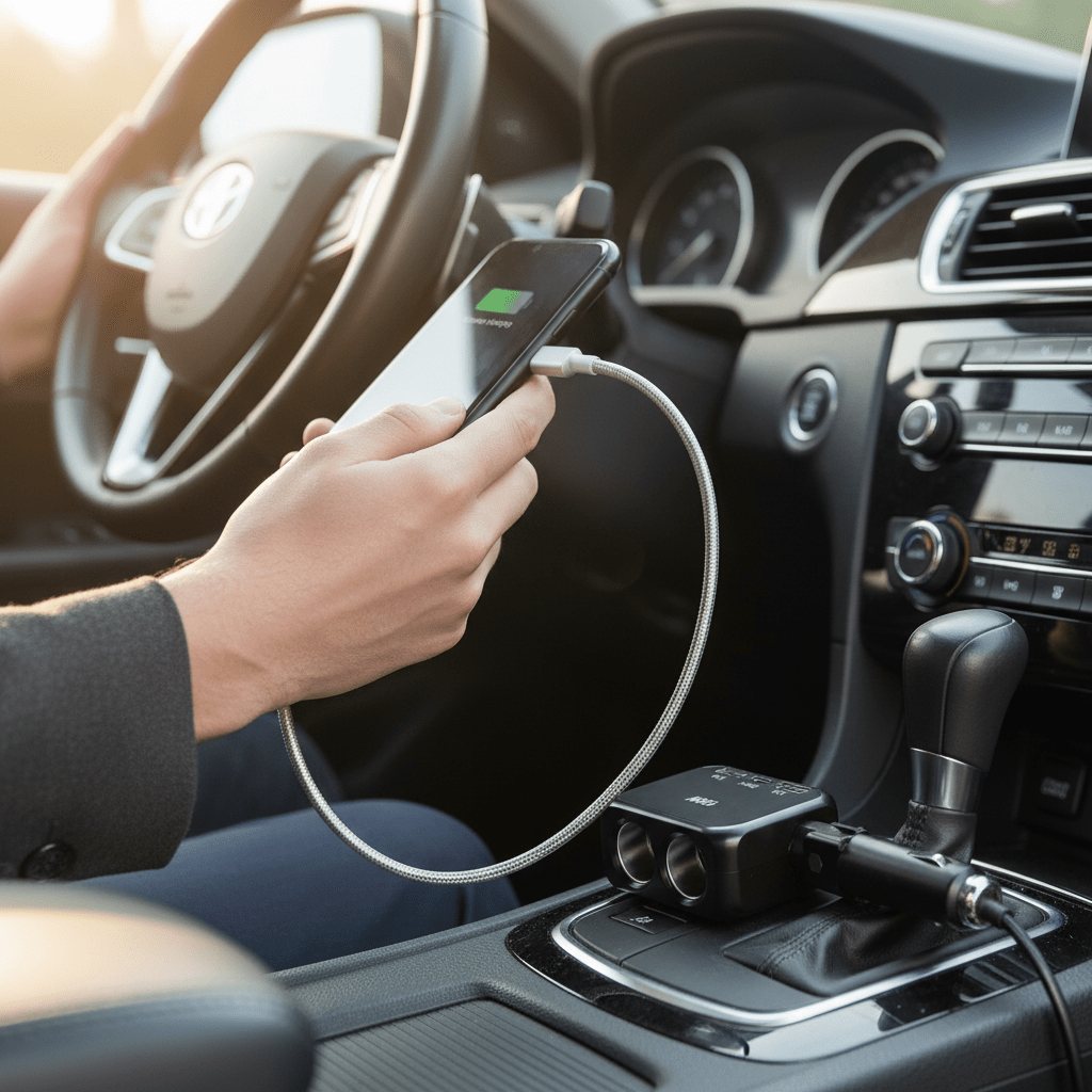 Multifunkcionalni Auto Adapter 100W sa 2 Utičnice i USB Portovima – Auto oprema – Crna – slika 2