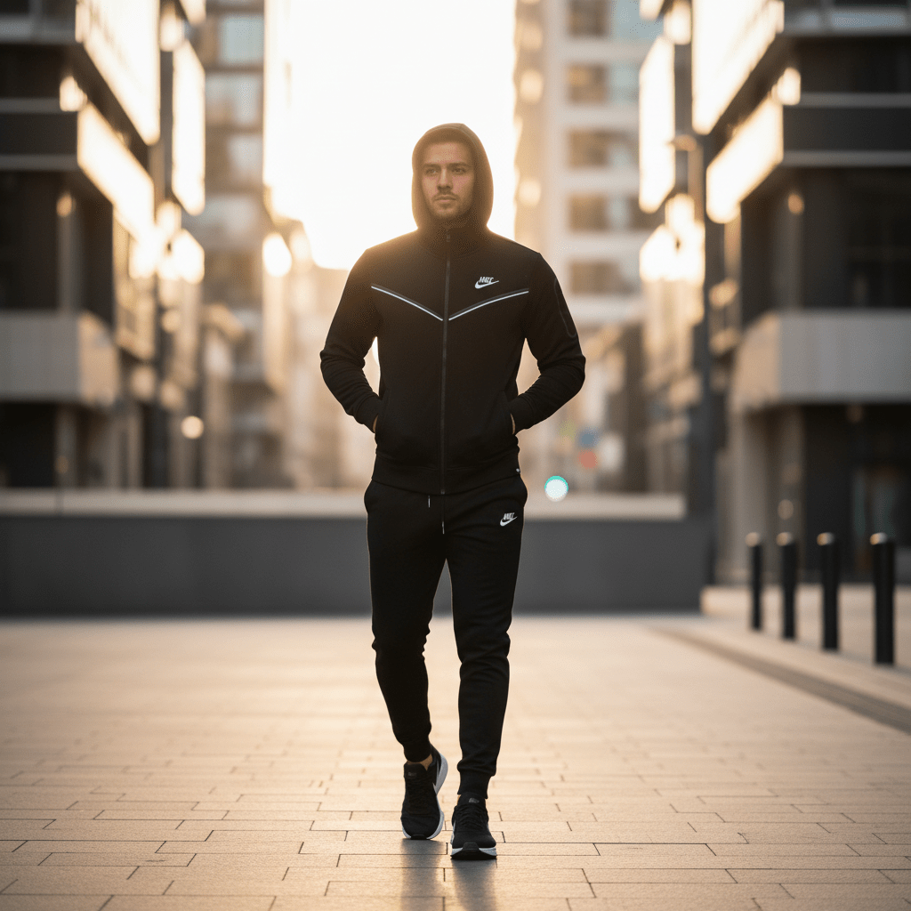 Muška Crna Sportska Trenerka – – S – slika 5