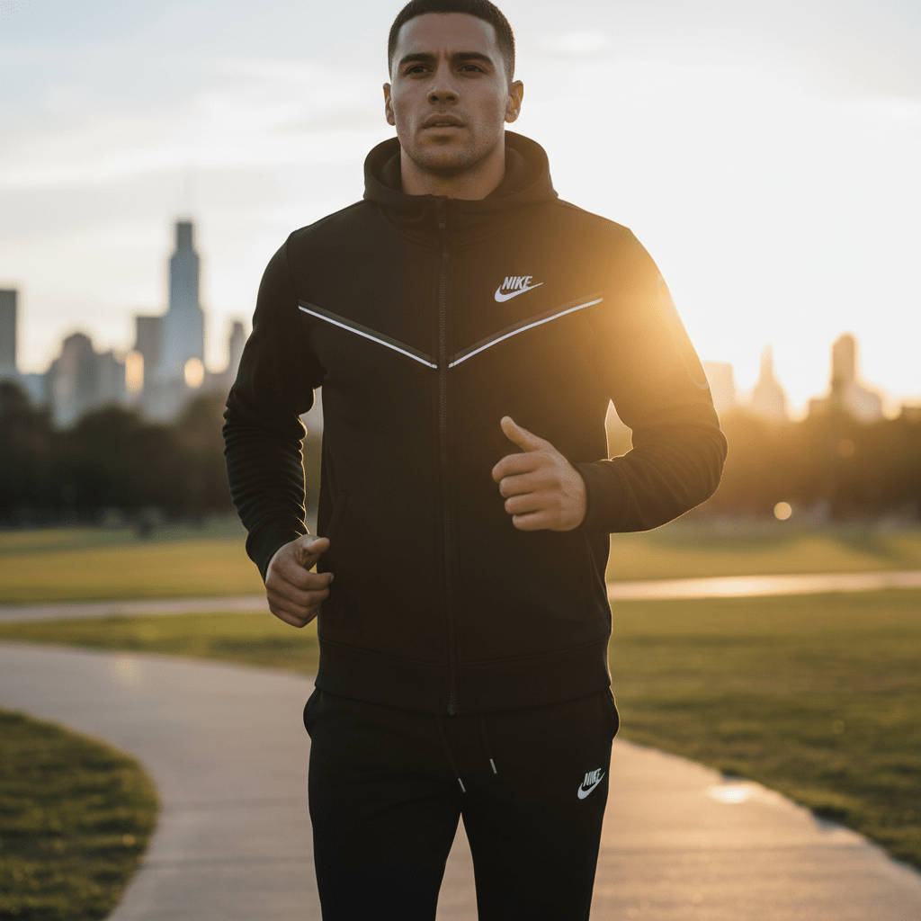 Muška Crna Sportska Trenerka – – S – slika 2