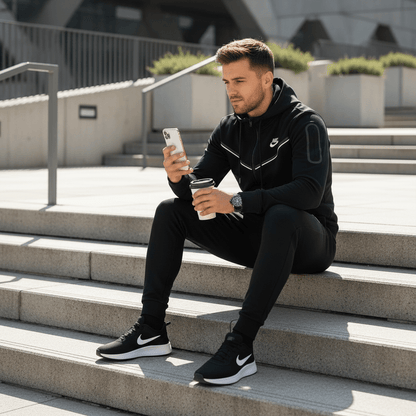 Muška Crna Sportska Trenerka – – S – slika 4