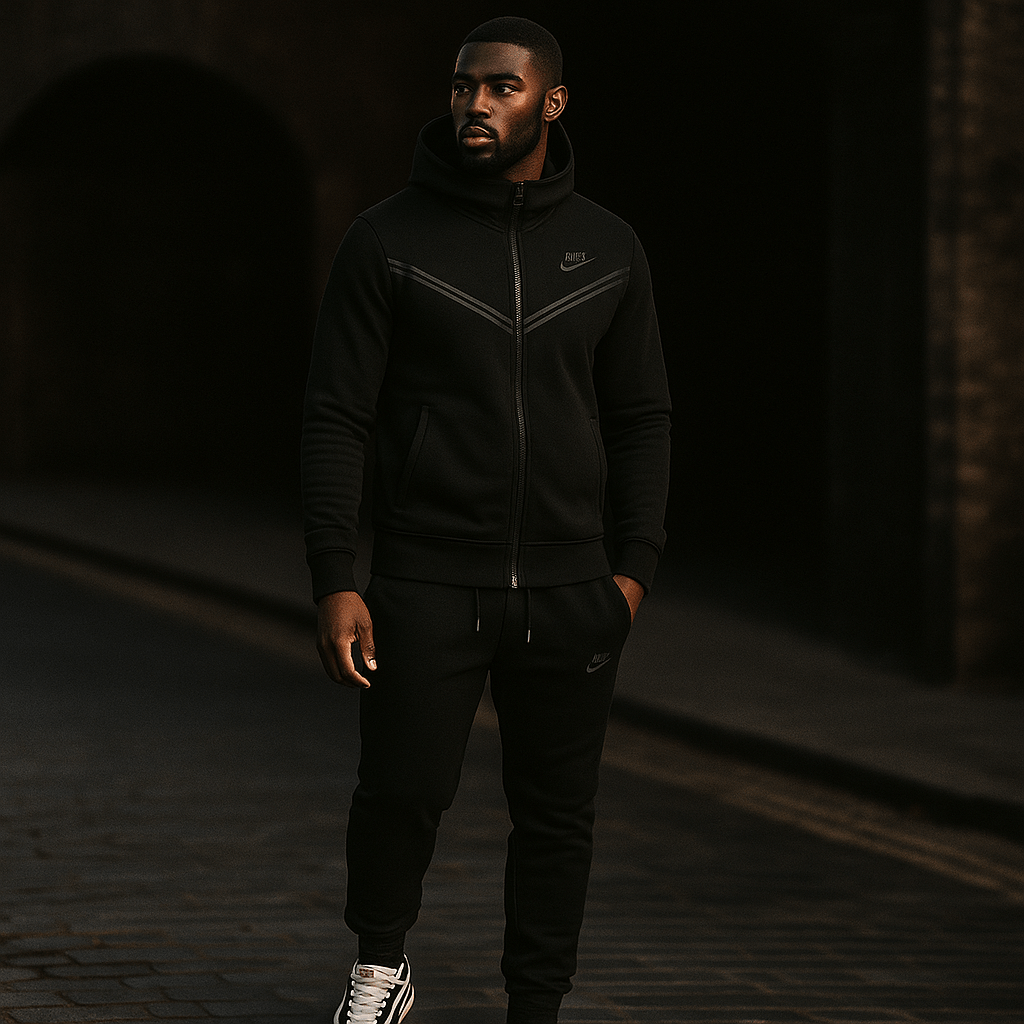 Muška crna trenerka - SAMO KLIKNI