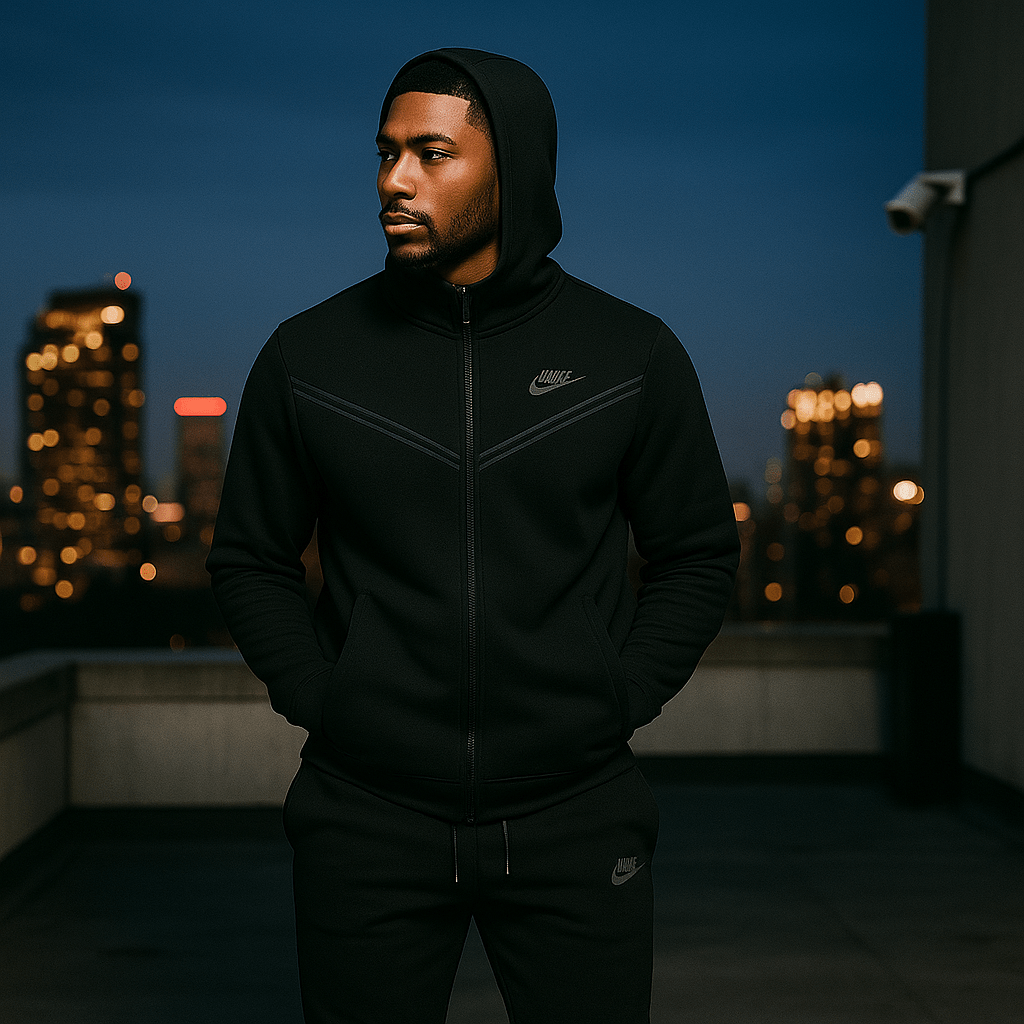 Muška crna trenerka - SAMO KLIKNI