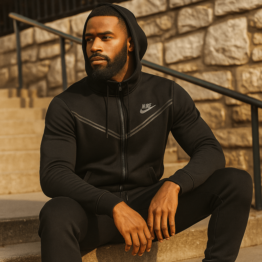 Muška crna trenerka - SAMO KLIKNI