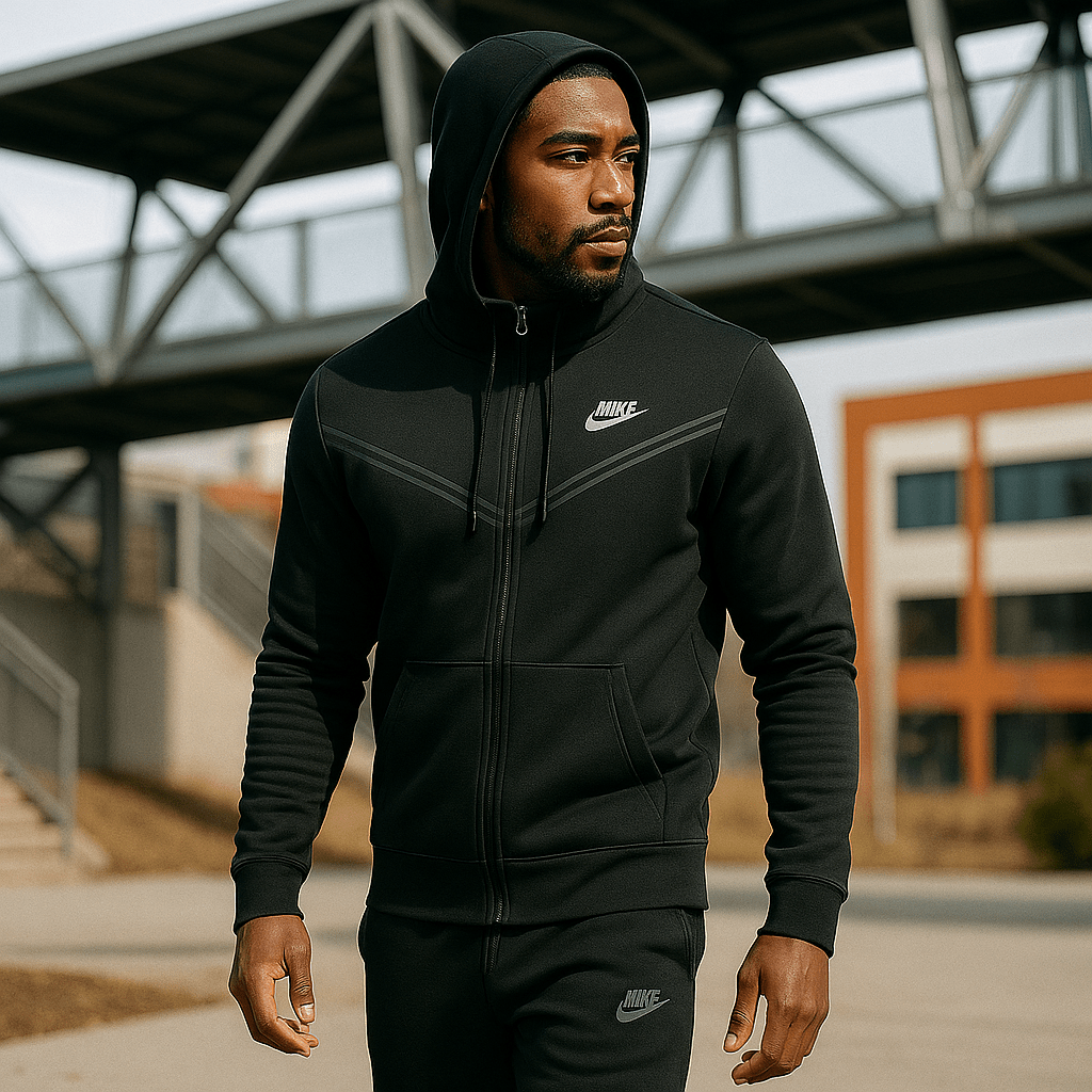 Muška crna trenerka - SAMO KLIKNI