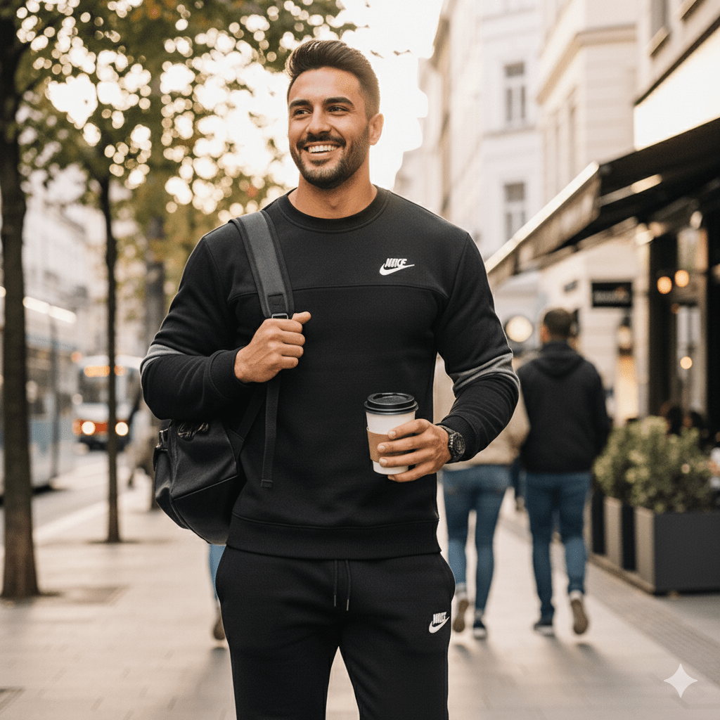 Muška Crno - Siva Premium Trenirka - SAMO KLIKNI