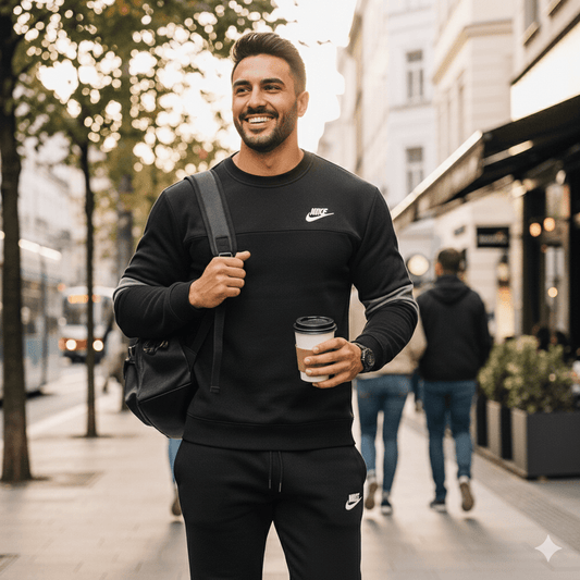 Muška Crno - Siva Premium Trenirka - SAMO KLIKNI