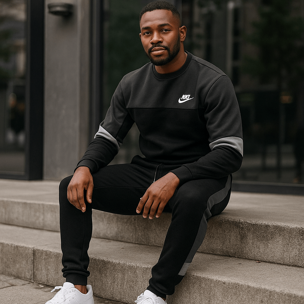 Muška Crno - Siva Premium Trenirka - SAMO KLIKNI