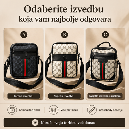 Muška crossbody torbica u tamnoj i svijetlim izvedbama