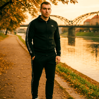 Muška Premium Crna Trenirka – – S – slika 1