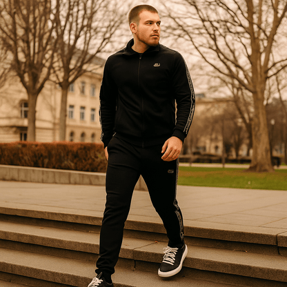 Muška Premium Crna Trenirka – – S – slika 5
