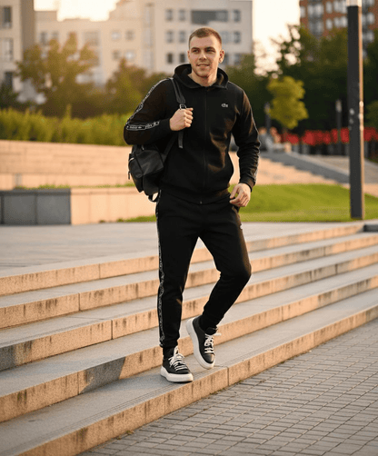 Muška Premium Crna Trenirka – – S – slika 2