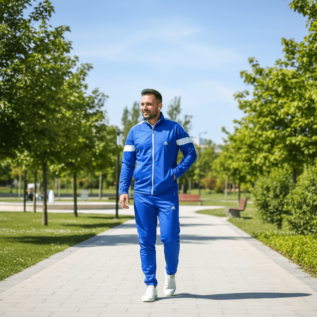 Muška Sportska Trenerka - Plava, Udobnost i Stil – Sportska odjeća – M – slika 3