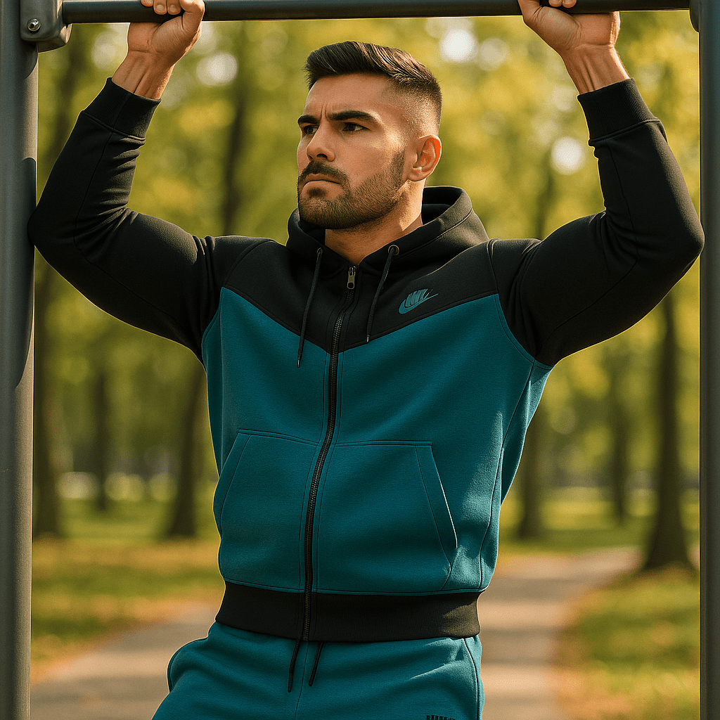 Muška sportska trenirka (plavo - crna) - SAMO KLIKNI