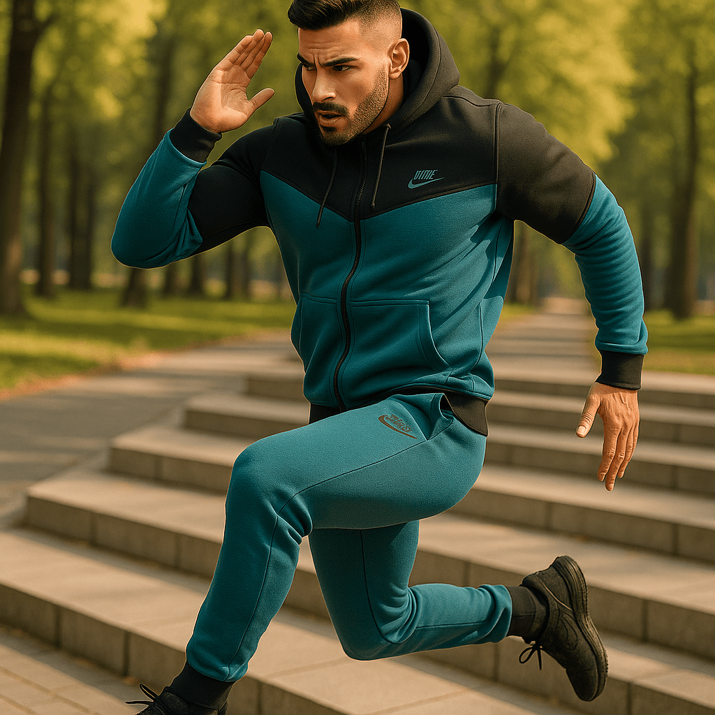 Muška sportska trenirka (plavo - crna) - SAMO KLIKNI