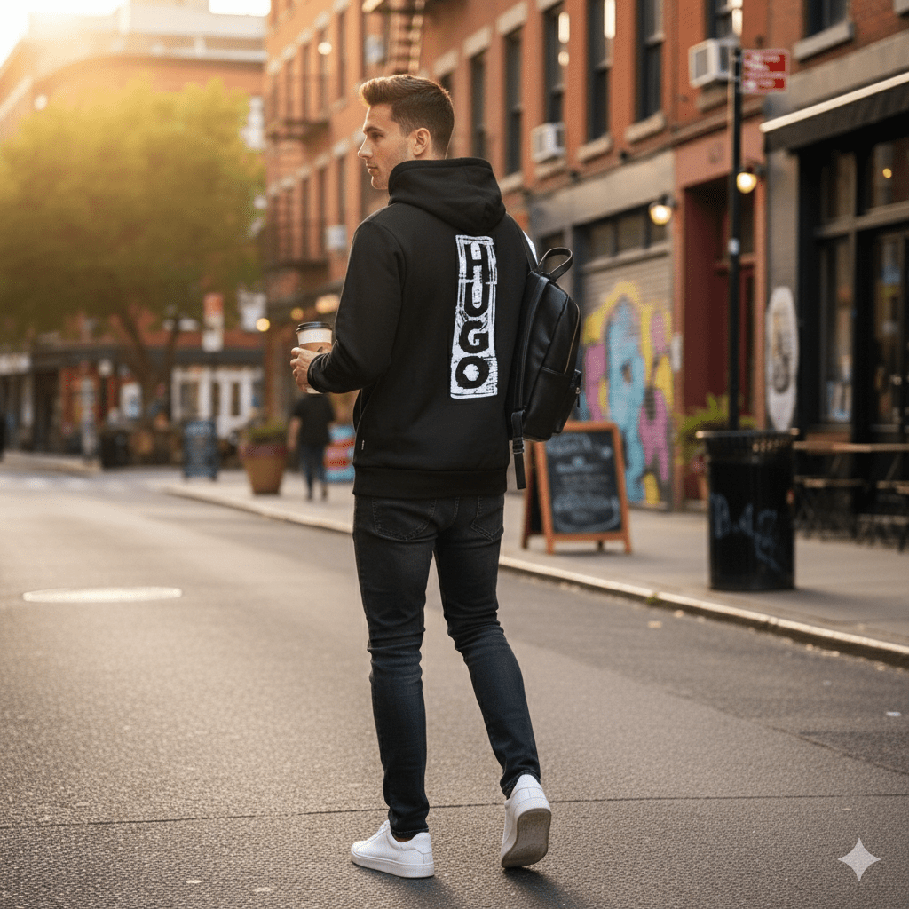 Muška streetwear HOODICA – – M Crna – slika 3