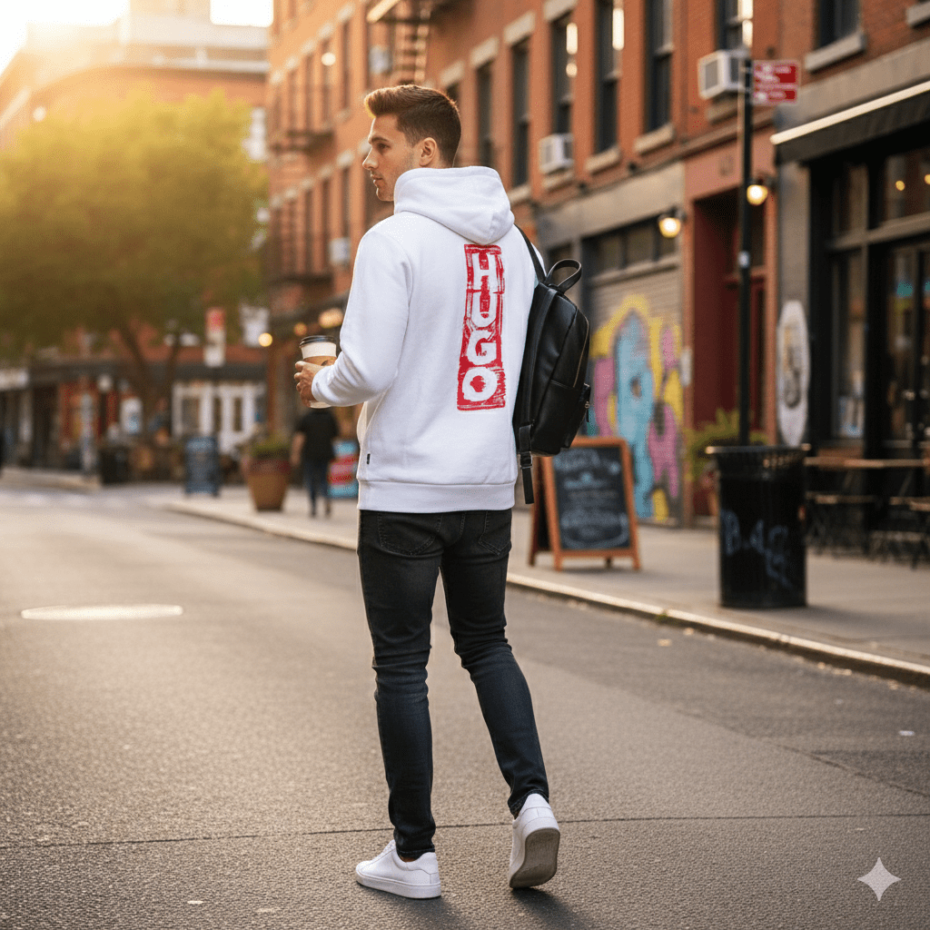 Muška streetwear HOODICA – – M Crna – slika 4