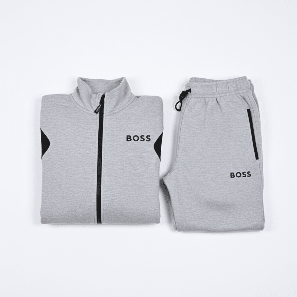 Muška Trendi Trenerka - Siva i Crna Kombinacija – Muška odjeća – S – slika 5