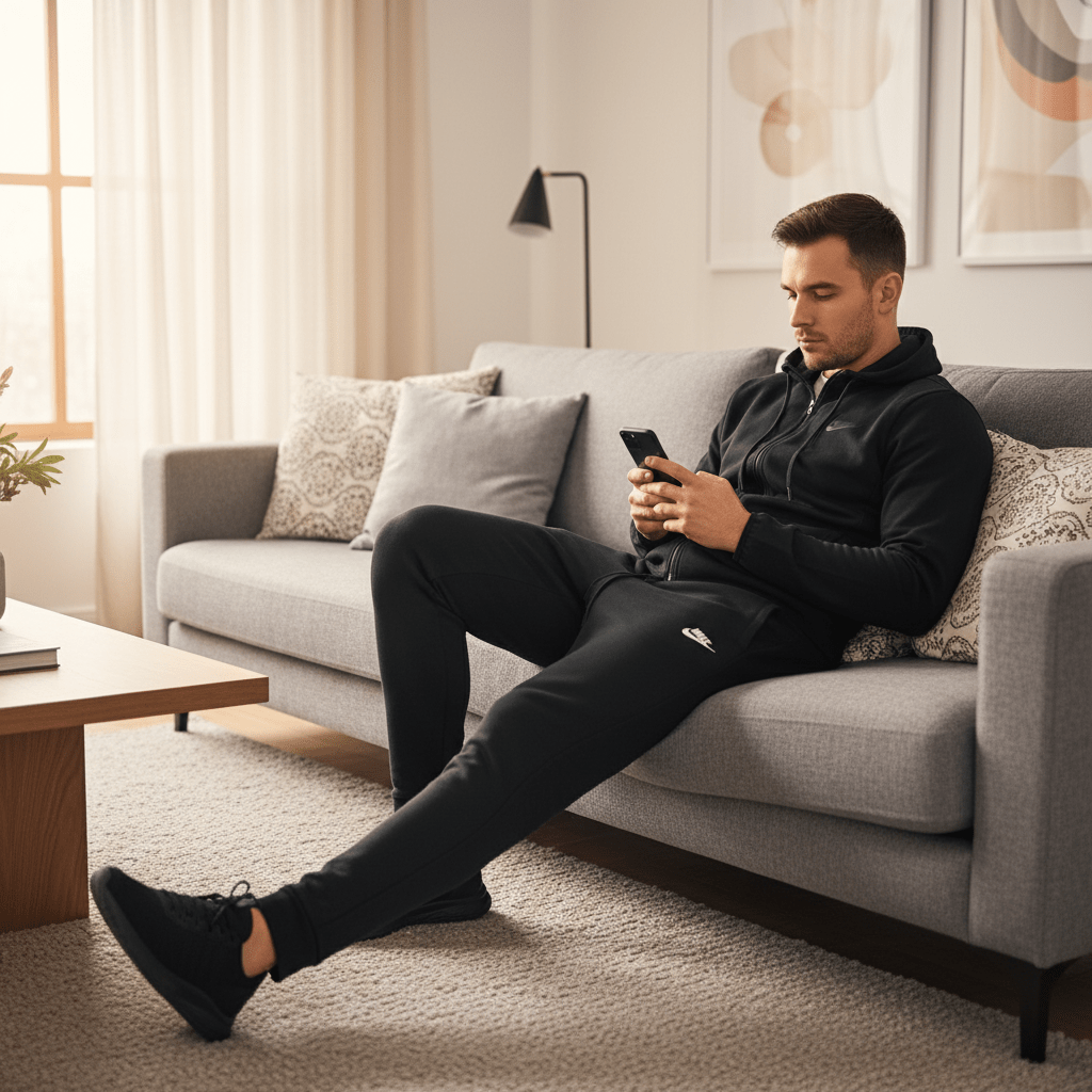 Muška Trenirka Tech Fleece Set – Muška Odjeća – S Crna – slika 4