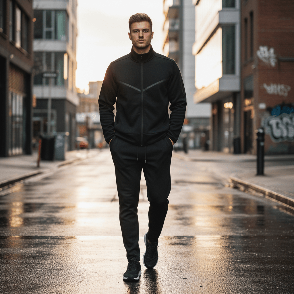 Muška Trenirka Tech Fleece Set – Muška Odjeća – S Crna – slika 3