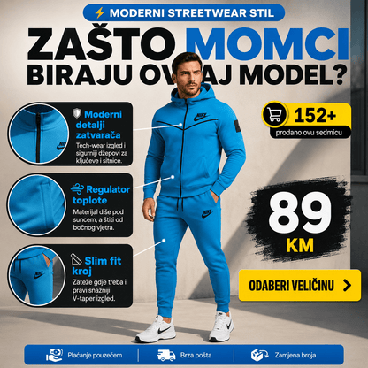 Muška trenirka u modernom sportskom stilu – Trenerke i Sportska Odjeća – S – slika 4