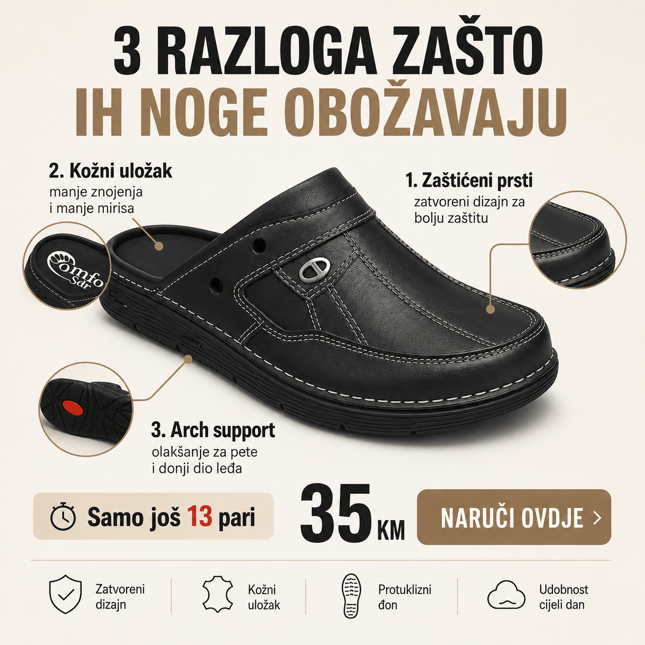 Muške anatomske natikače – Obuća i Papuče – 41 – slika 4