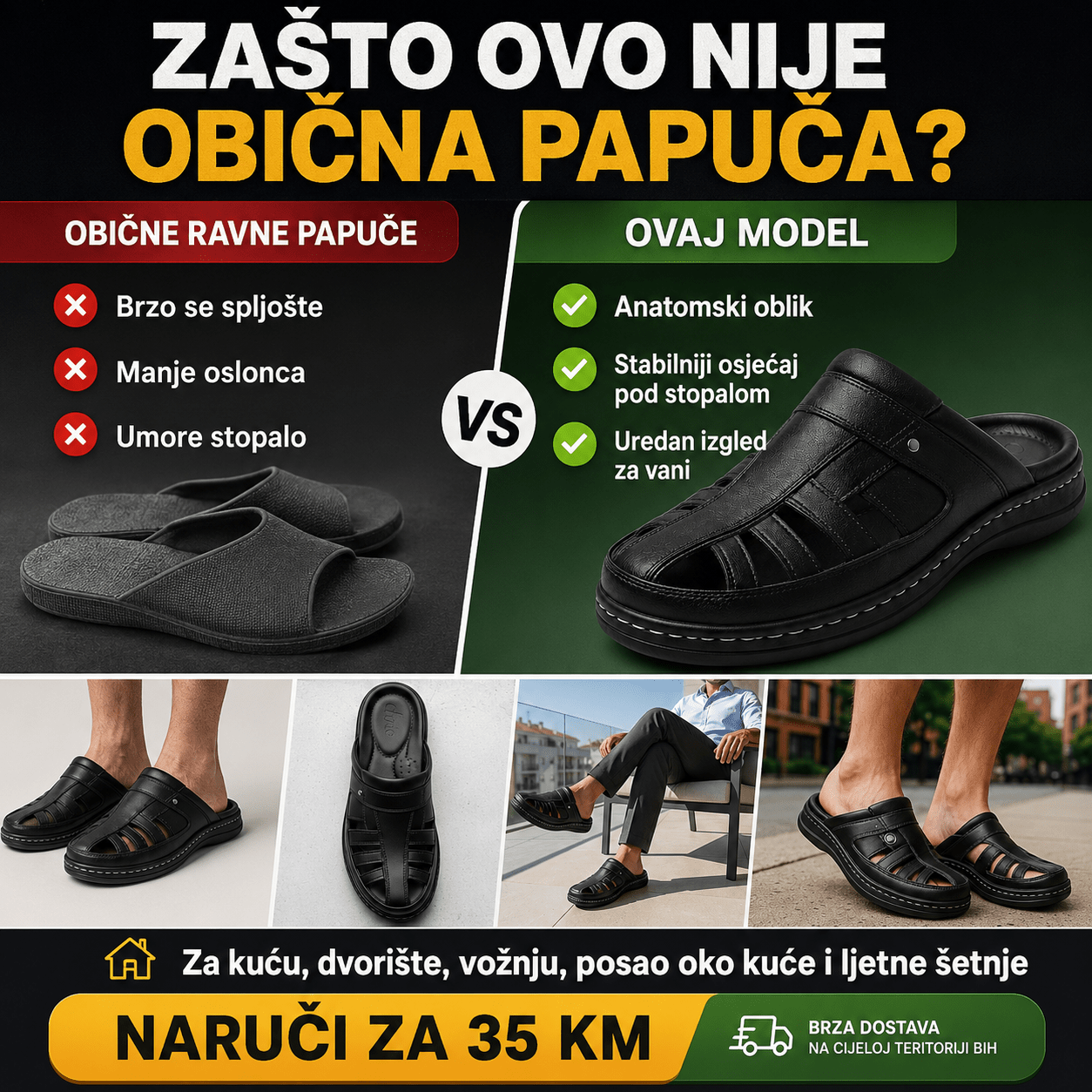 Muške anatomske natikače – Obuća i Papuče – 42 – slika 3