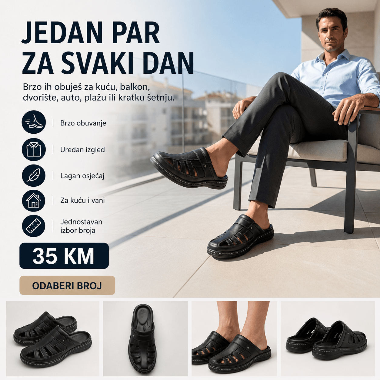 Muške anatomske natikače – Obuća i Papuče – 42 – slika 5