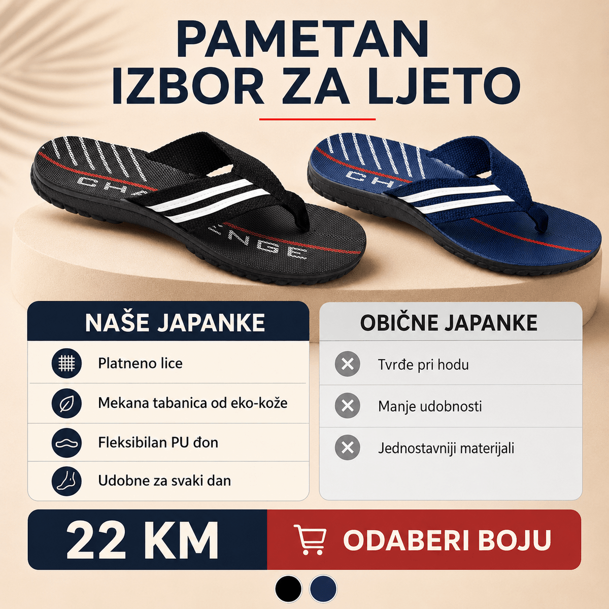 Muške japanke – – Crne 41 – slika 4