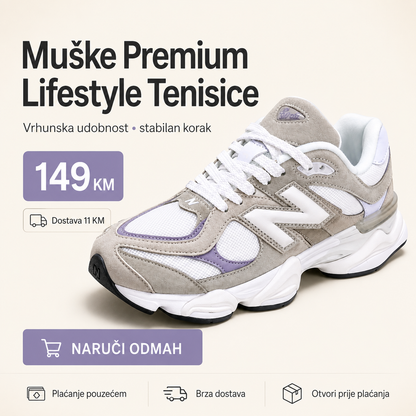 Muške Premium Lifestyle Tenisice – Sivo-Bijele – prikaz 2